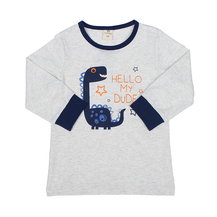 Bo_quan_ao_cotton_dai_tay_cho_be_trai_in_hinh_khung_long_Mamago_M19T_2